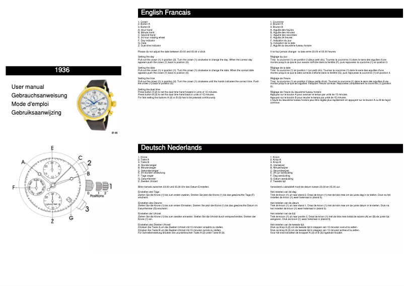 Image de la première page du manuel de l'appareil Franklin 1936