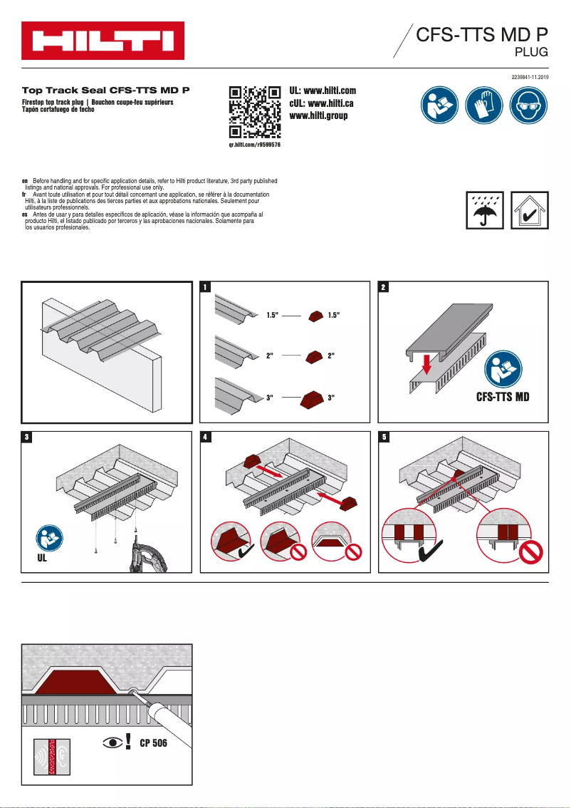 Image de la première page du manuel de l'appareil CFS-TTS MD P