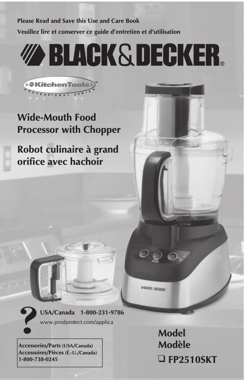 Page 1 de la notice Manuel utilisateur Black & Decker FP2510SKT