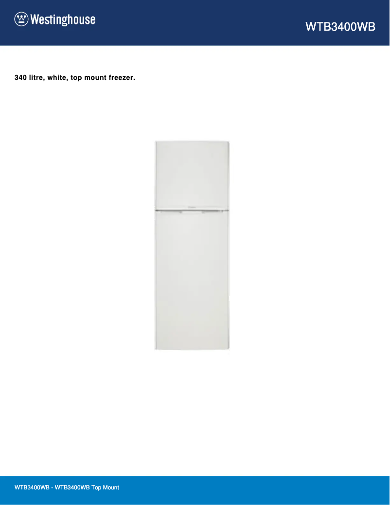 Image de la première page du manuel de l'appareil WTB3400WB