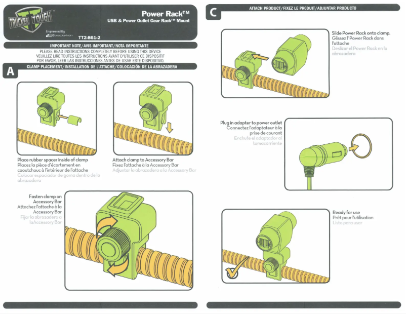 Image de la première page du manuel de l'appareil Power Rack TT2-861-2