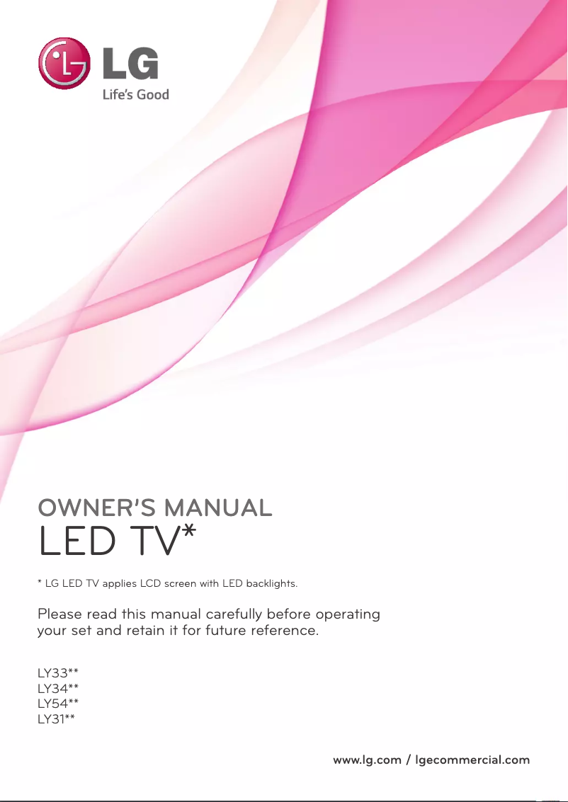 Page 1 de la notice Manuel utilisateur LG 42LY345C