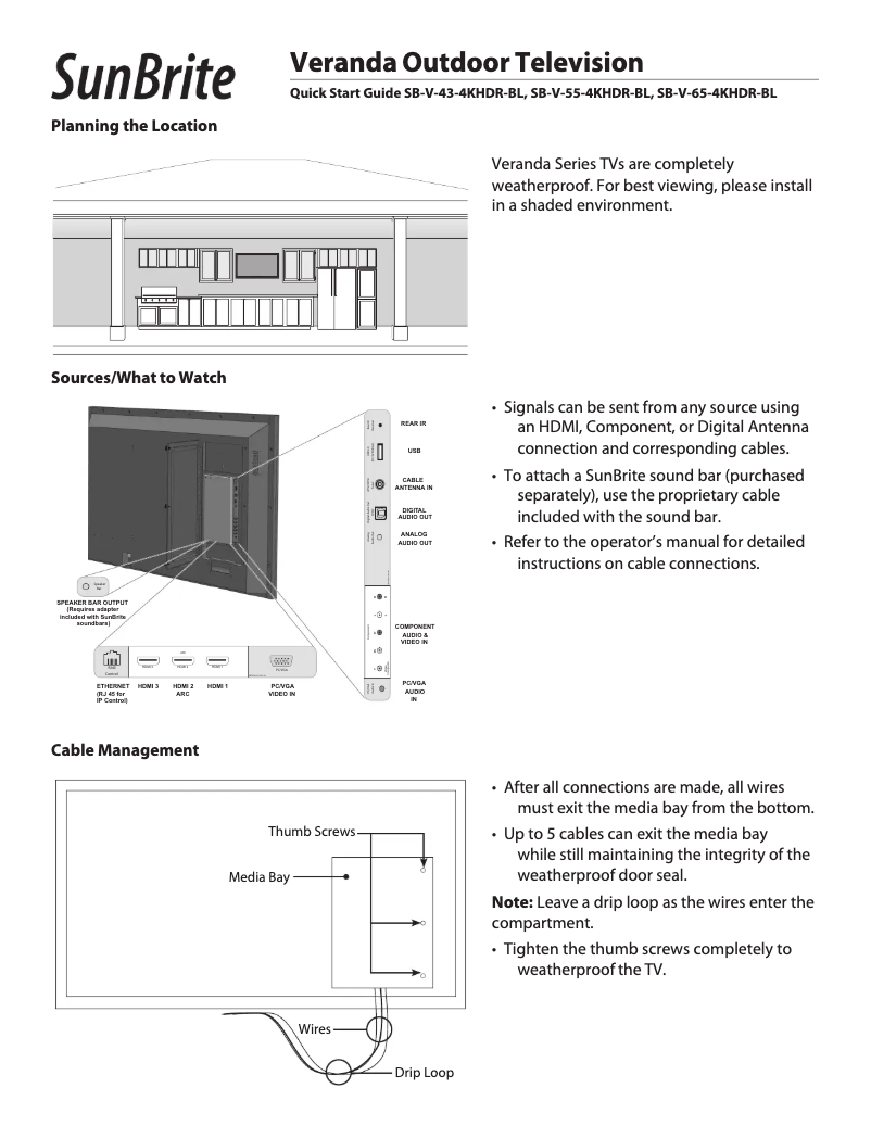 Image de la première page du manuel de l'appareil SB-V-55-4KHDR-BL