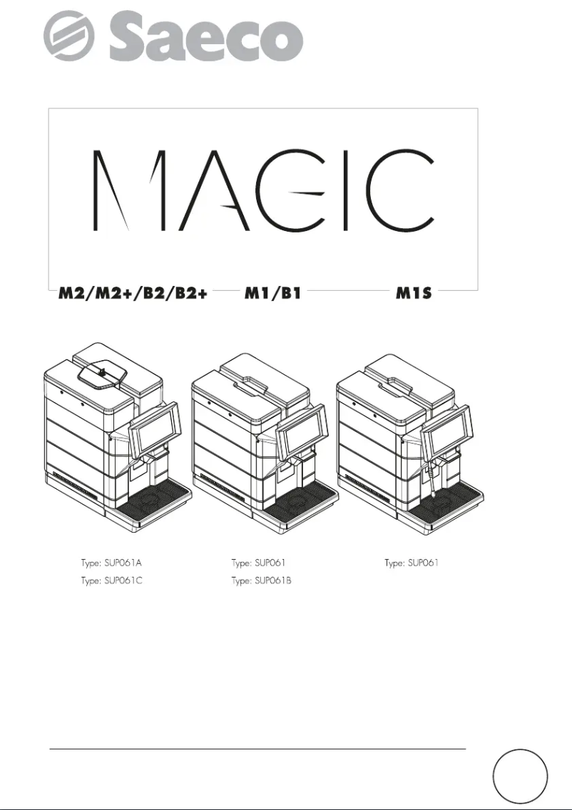 Page n°1 - Manuel utilisateur Saeco Magic M2+