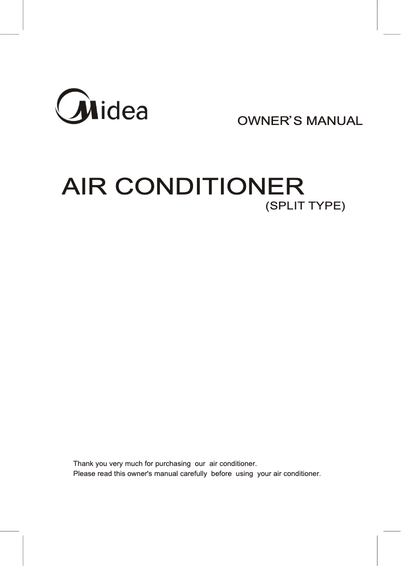 Page 1 de la notice Manuel utilisateur Midea MSG-12HRN2