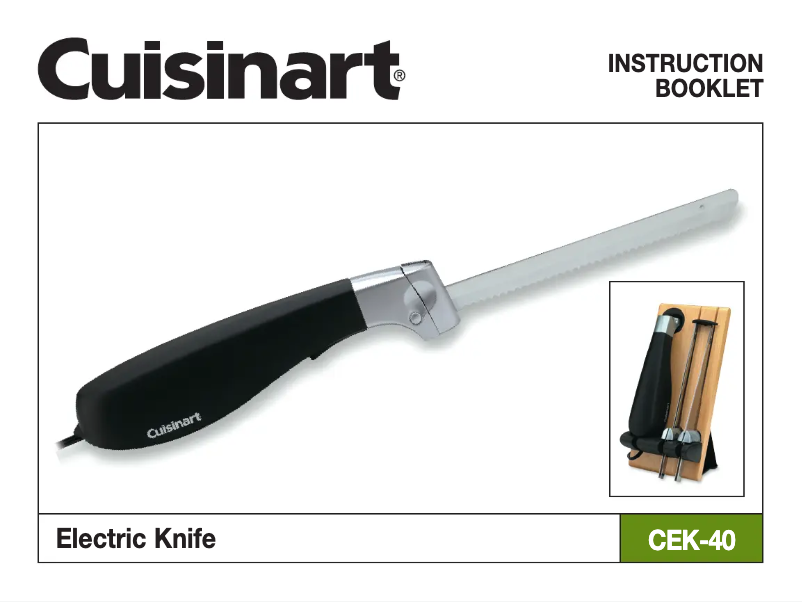 Page 1 de la notice Manuel utilisateur Cuisinart CEK-40
