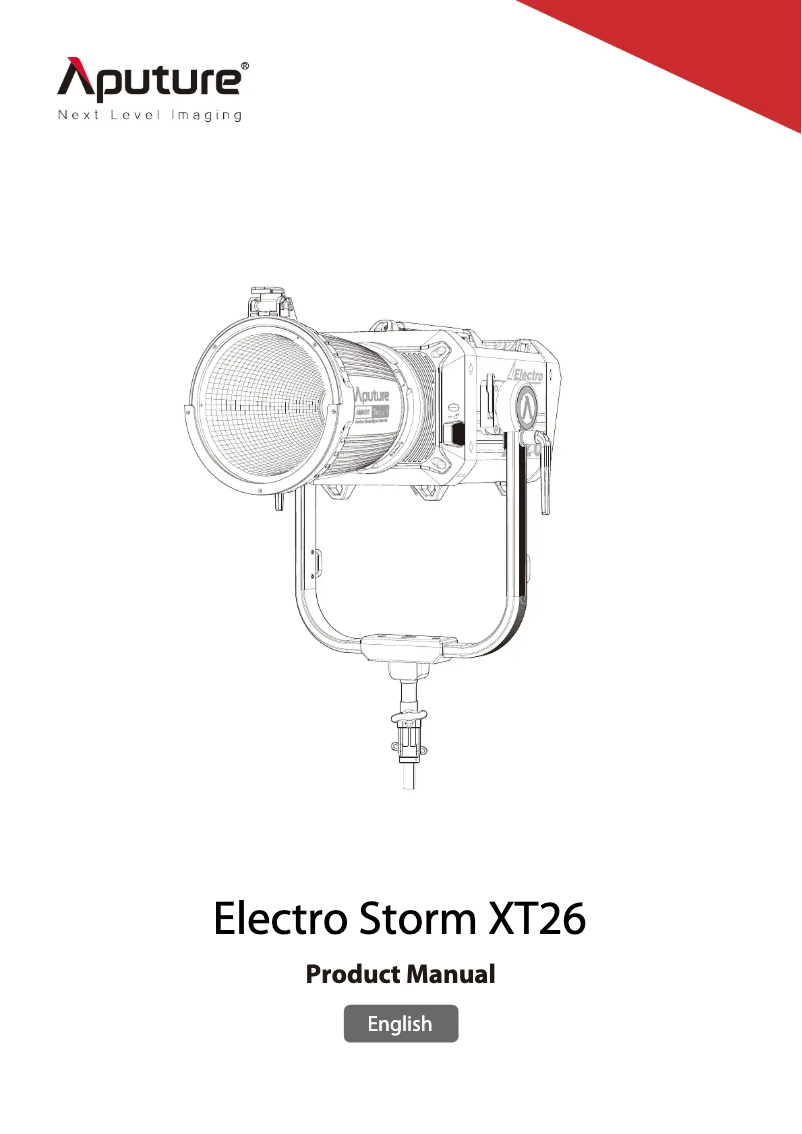 Page 1 de la notice Manuel utilisateur Aputure Electro Storm XT26