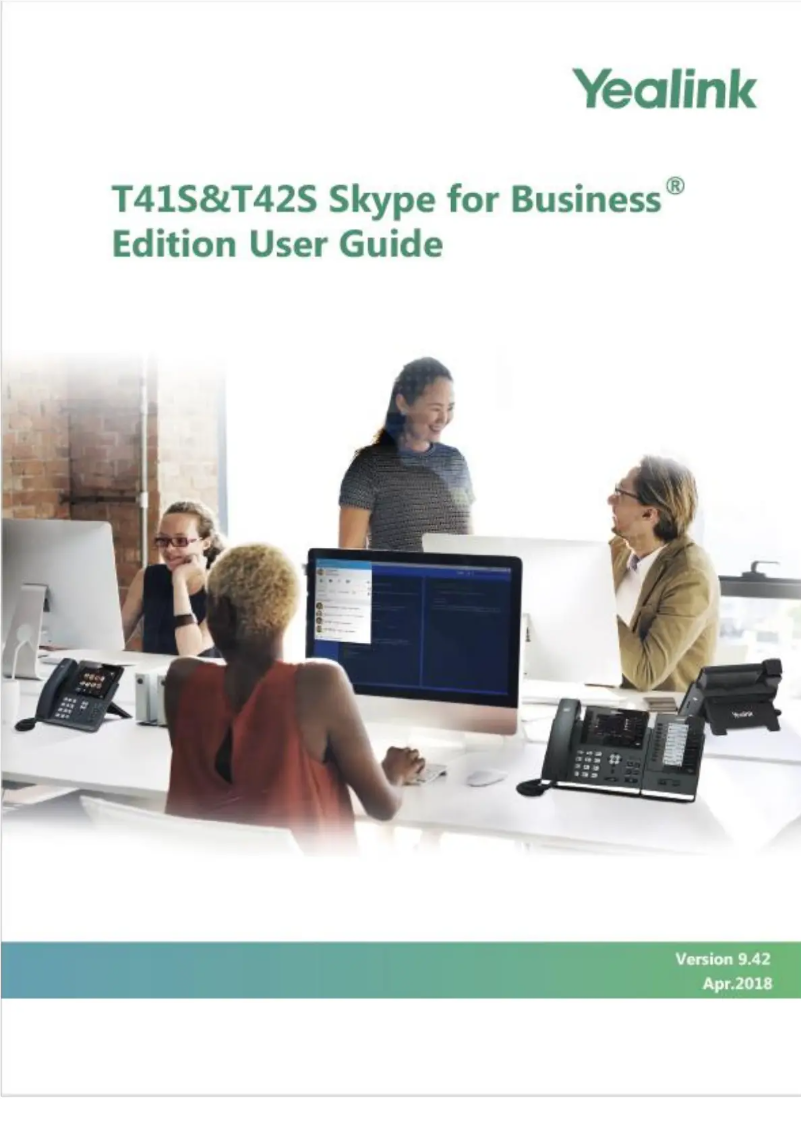 Page 1 de la notice Manuel utilisateur Yealink T42S