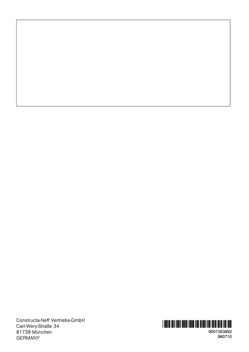 Page 1 de la notice Manuel utilisateur Constructa CF4M63070Y