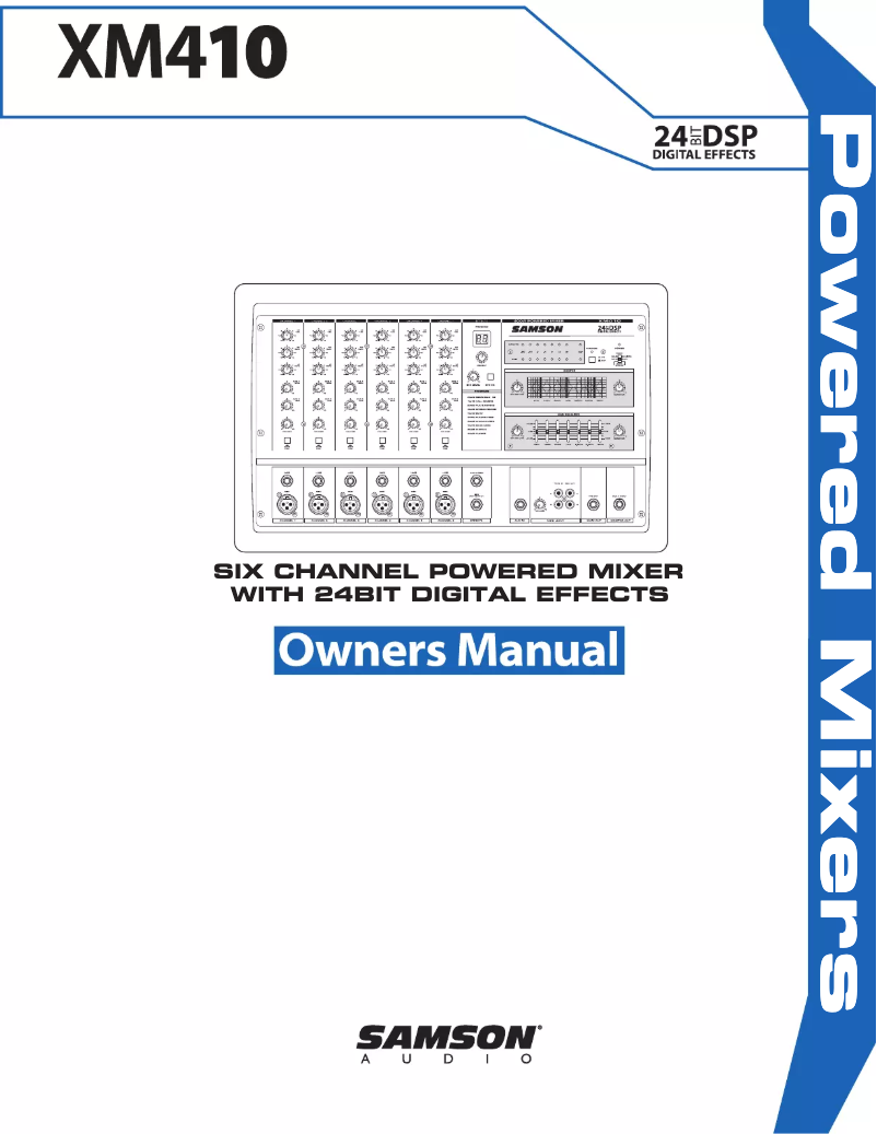 Image de la première page du manuel de l'appareil XM410