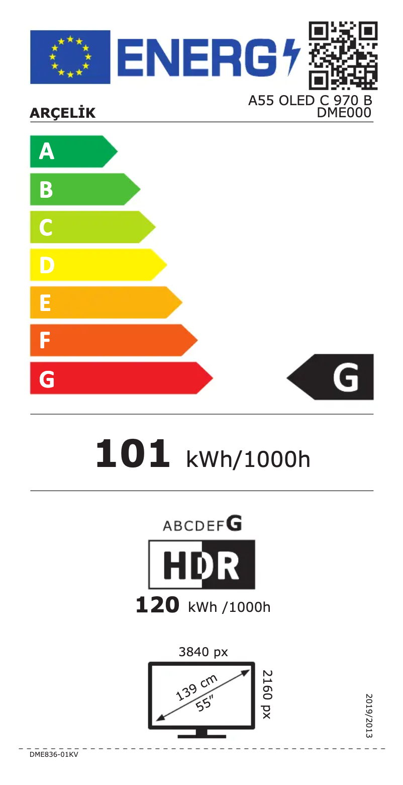 Image de la première page du manuel de l'appareil A55 OLED C 970 B