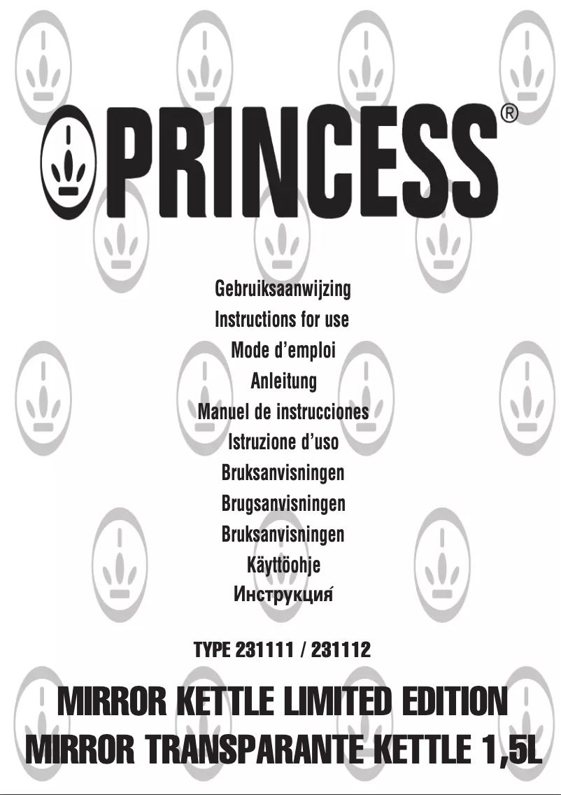 Page 1 de la notice Manuel utilisateur Princess 231112