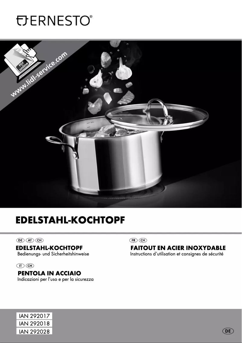 Page 1 de la notice Manuel utilisateur Ernesto IAN 292017