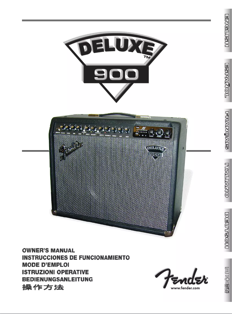 Page n°1 - Manuel utilisateur Fender Deluxe 900