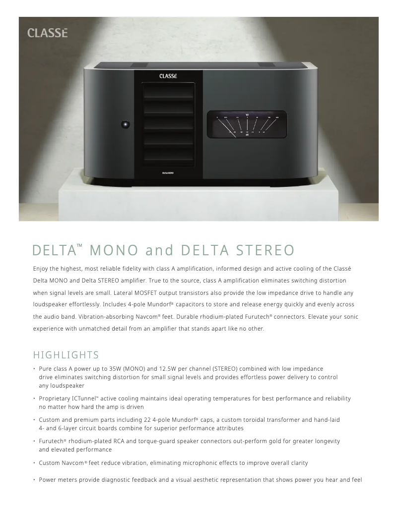 Image de la première page du manuel de l'appareil Delta Mono