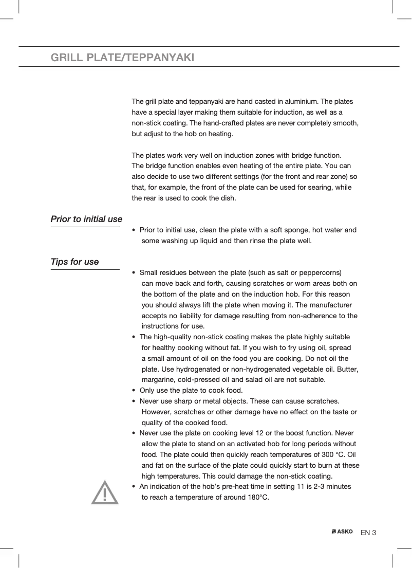 Page n°1 - Manuel utilisateur Asko AT12A