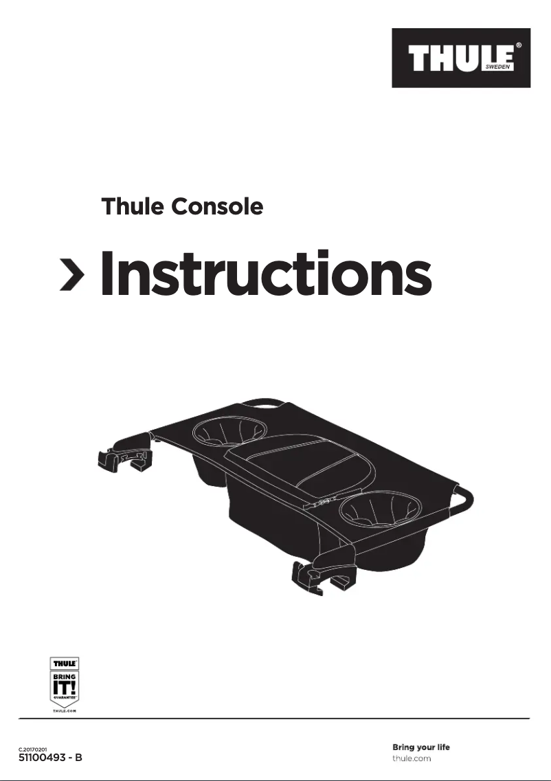 Page 1 de la notice Manuel utilisateur Thule Console