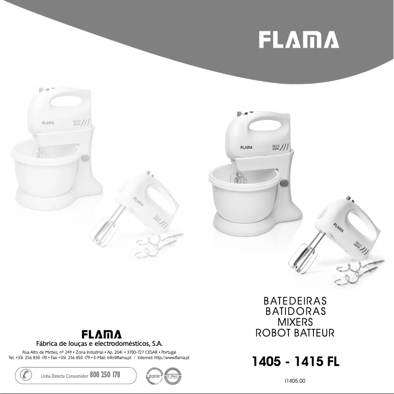 Page n°1 - Manuel utilisateur Flama 1415FL