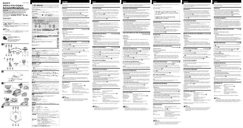 Page 1 de la notice Manuel utilisateur Sony ECM-HQP1