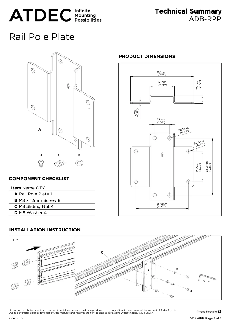 Page n°1 - Manuel utilisateur Atdec ADB-RPP