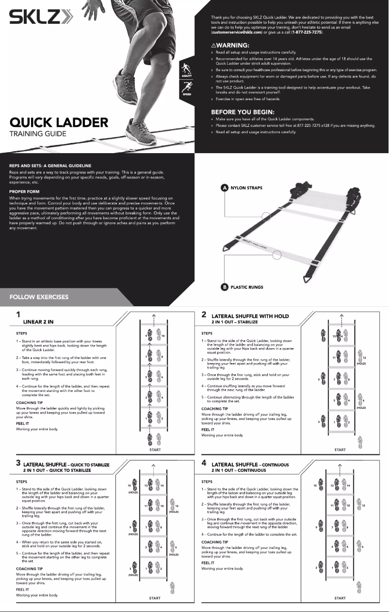 Page 1 de la notice Manuel utilisateur SKLZ SAQ-SL01-02