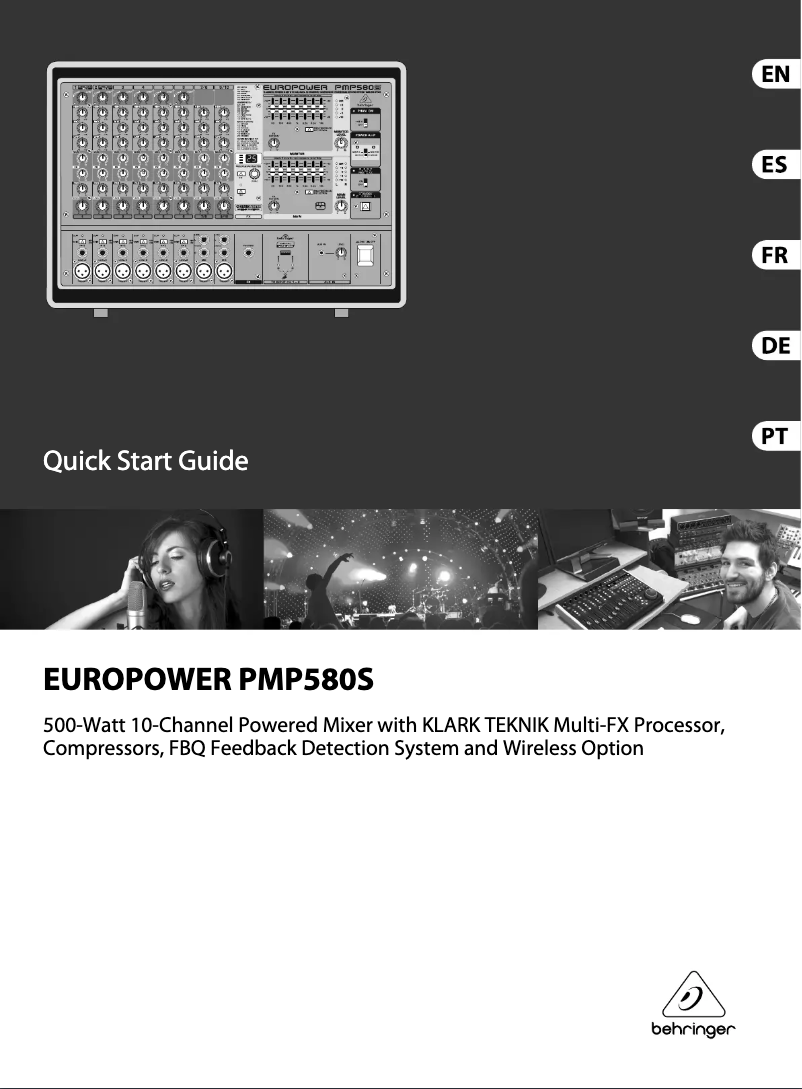 Page 1 de la notice Manuel utilisateur Behringer Europower PMP580S