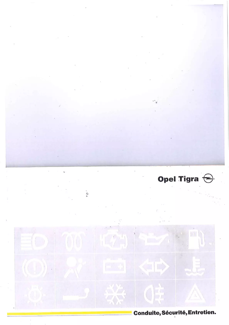 Page n°1 - Manuel utilisateur Opel Tigra (1995)