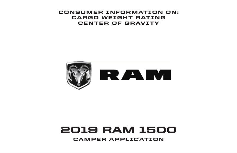 Page 1 de la notice Manuel utilisateur RAM 1500 (2019)