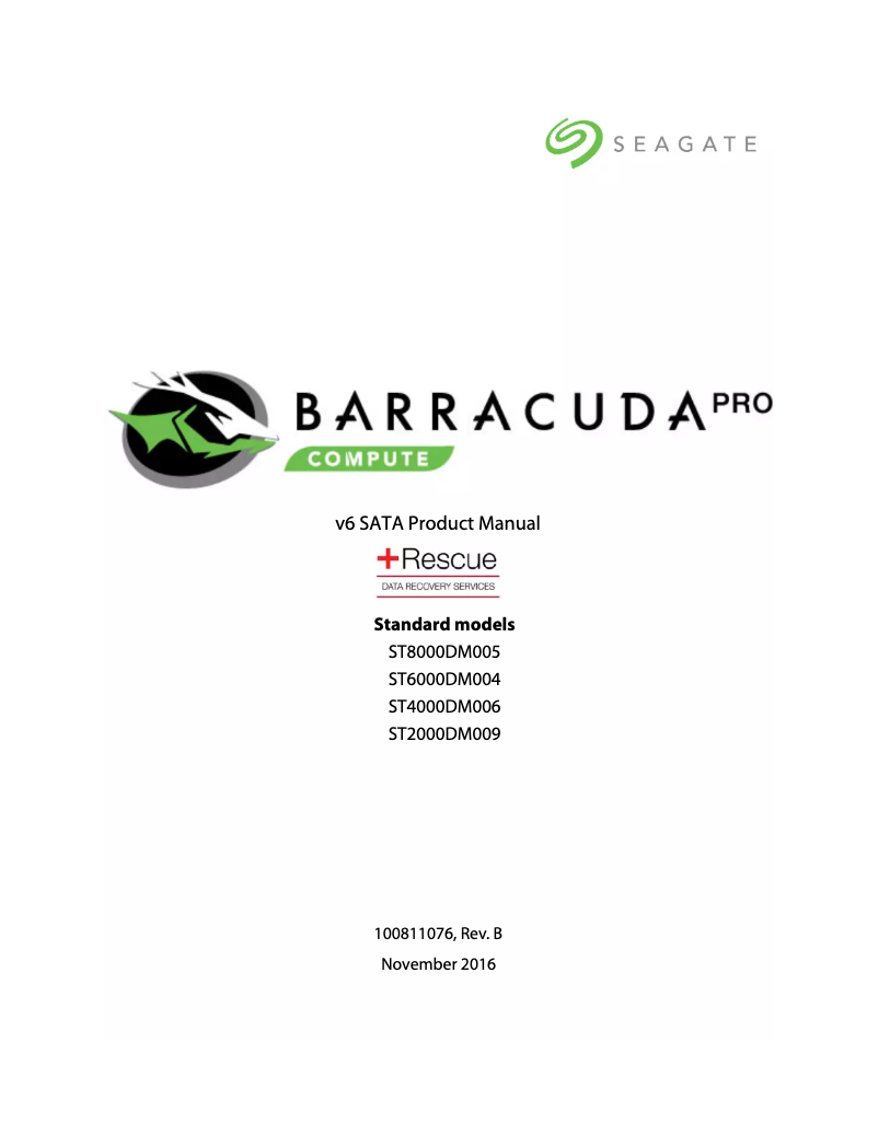 Imagen de la primera página del manual del dispositivo BarraCuda Pro