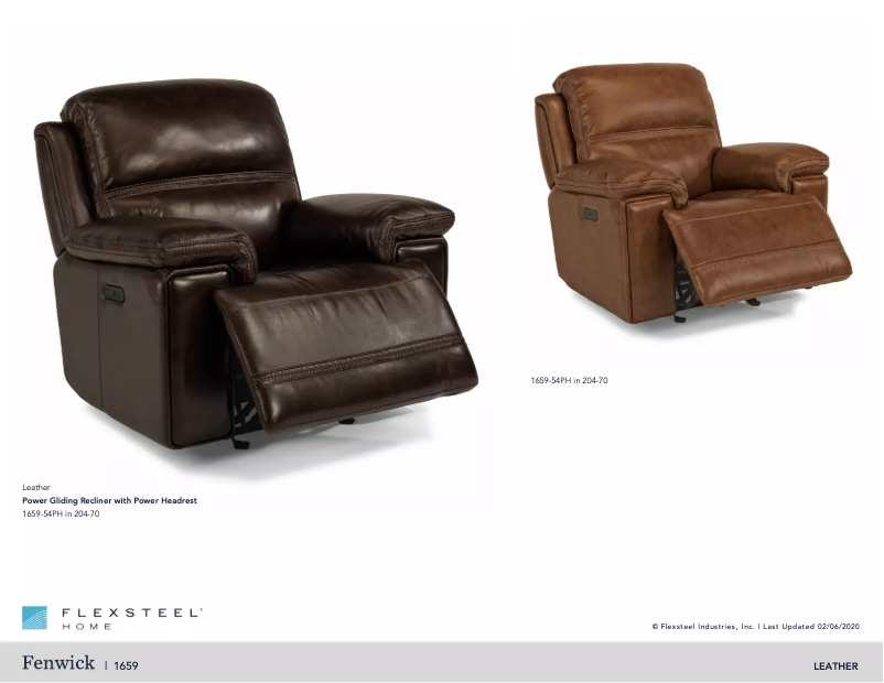 Page n°1 - Manuel utilisateur Flexsteel Fenwick 1659-54PH