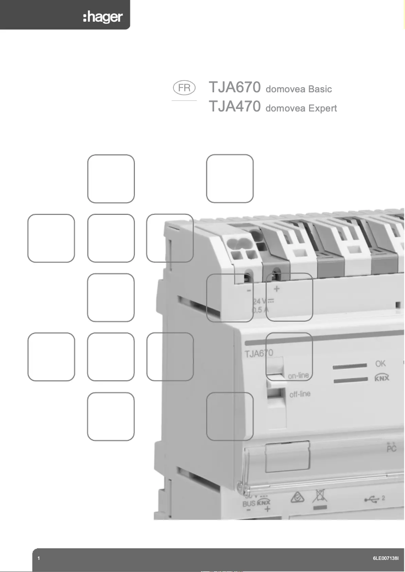 Page n°1 - Manuel utilisateur Hager TJA670