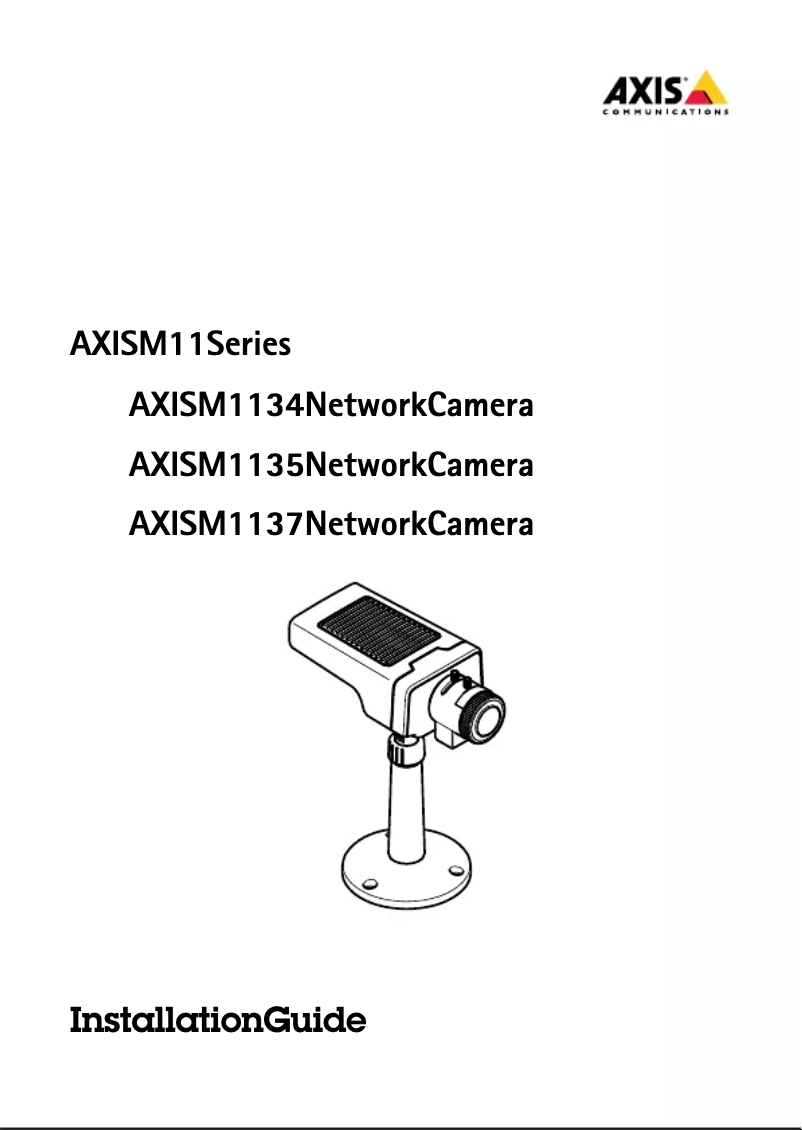 Page 1 de la notice Manuel utilisateur Axis M1134
