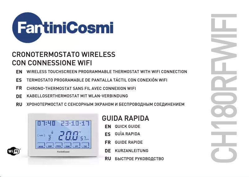 Page 1 de la notice Manuel utilisateur Fantini Cosmi CH180RFRWIFI