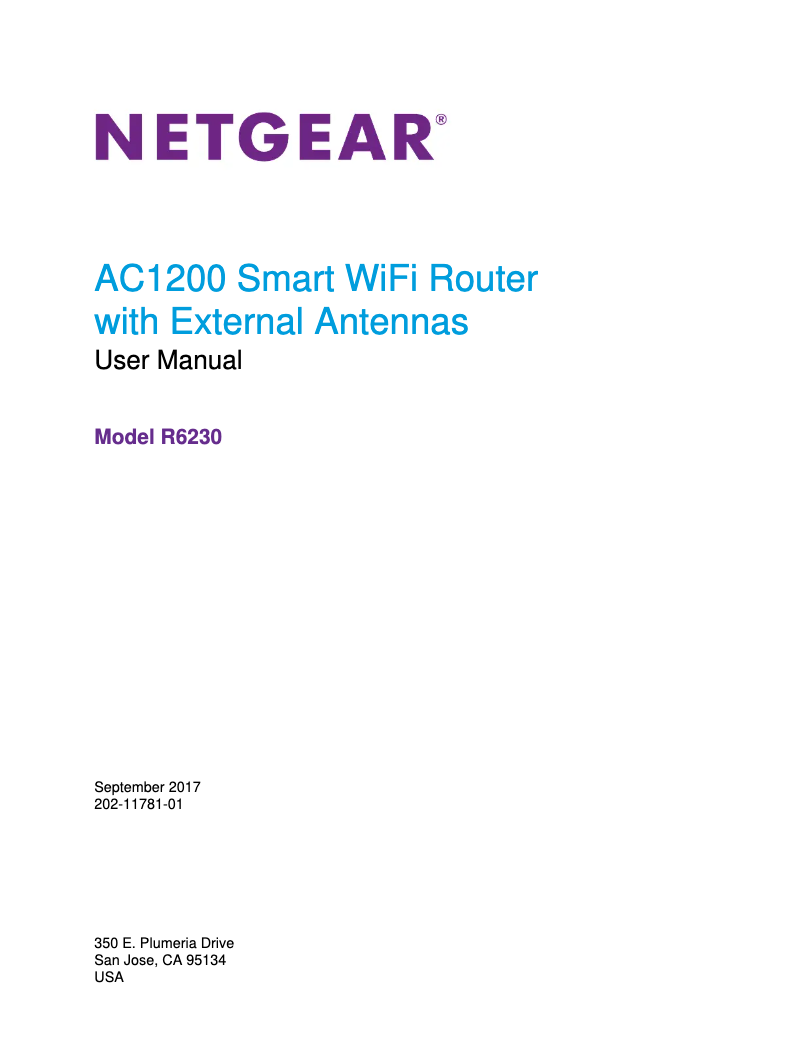 Page 1 de la notice Manuel utilisateur Netgear AC1200