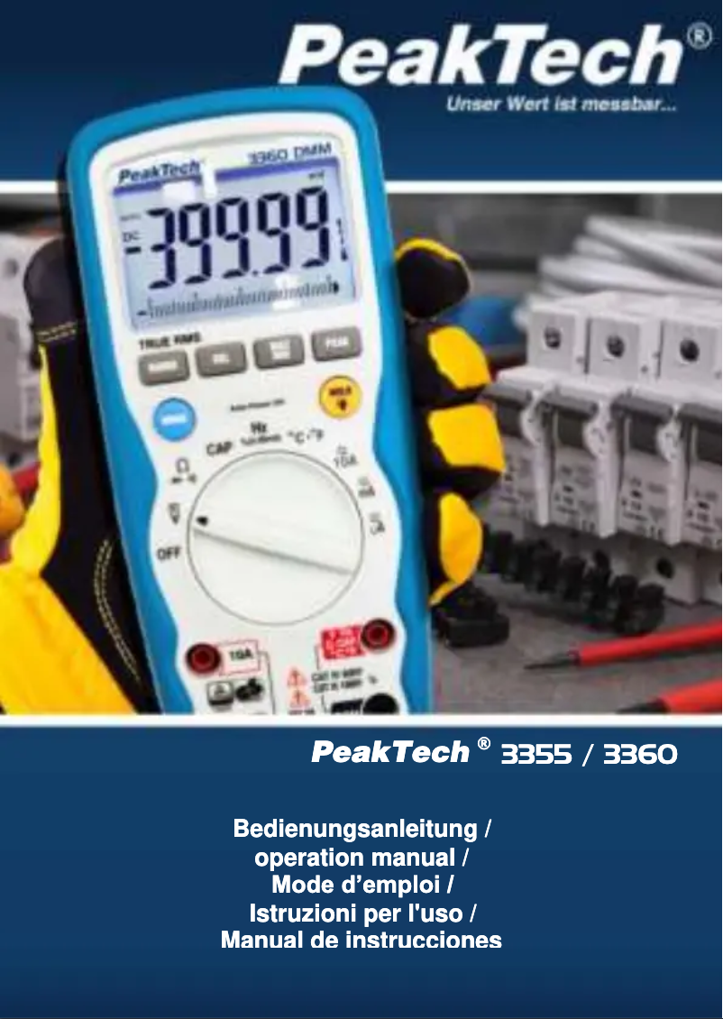 Page 1 de la notice Manuel utilisateur PeakTech 3355