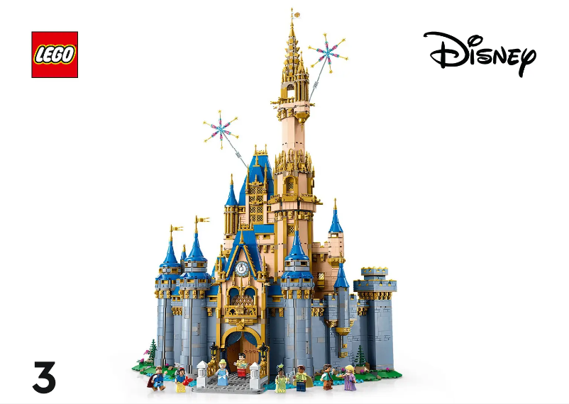 Page 1 de la notice Consignes visuelles Lego Disney 43222