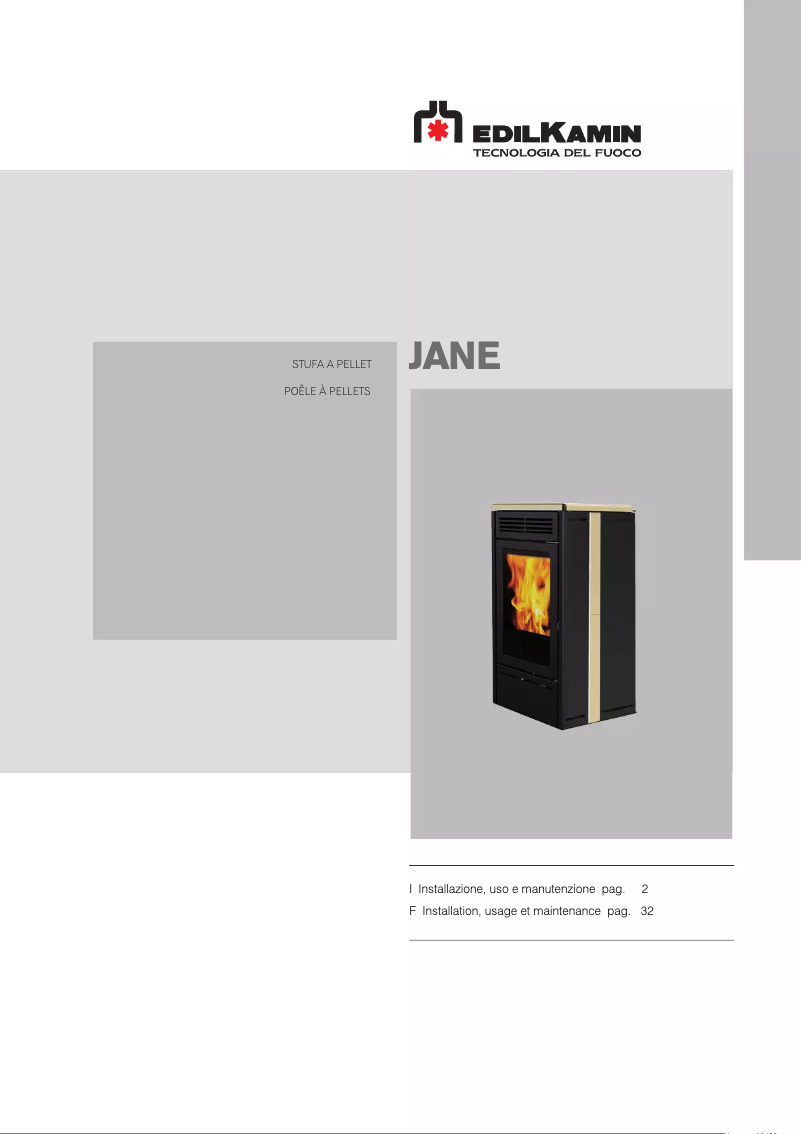 Page 1 de la notice Manuel utilisateur Edilkamin JANE