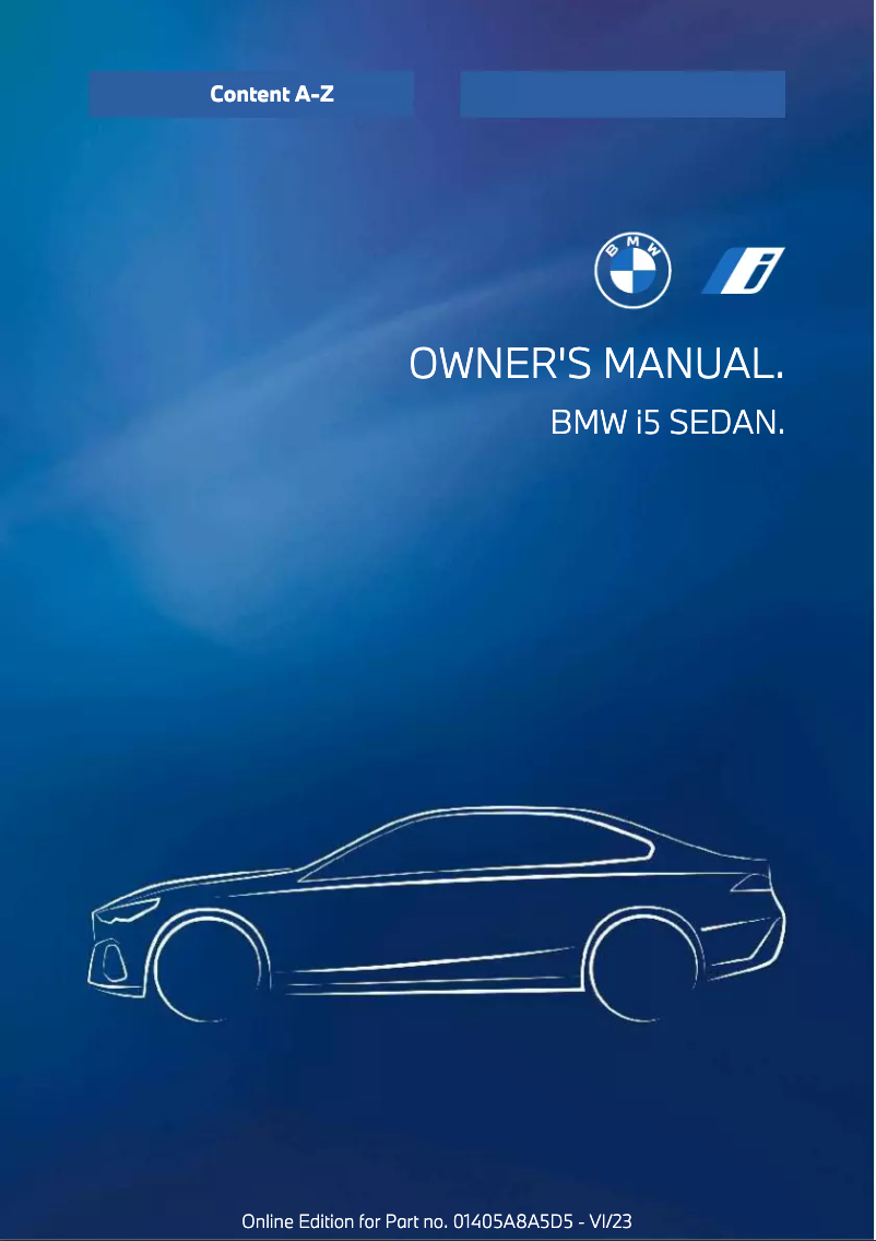 Page 1 de la notice Manuel utilisateur BMW i5 (2024)