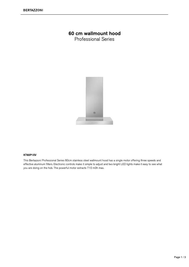 Image de la première page du manuel de l'appareil KT60P1XV