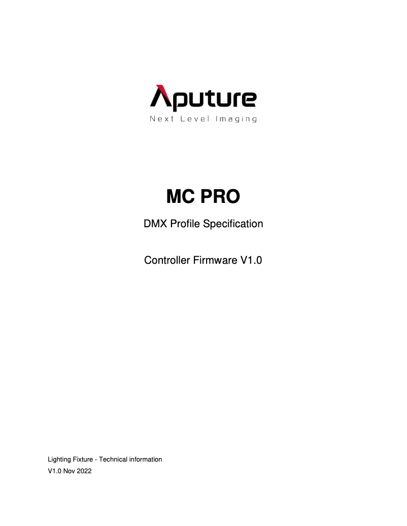 Image de la première page du manuel de l'appareil MC Pro