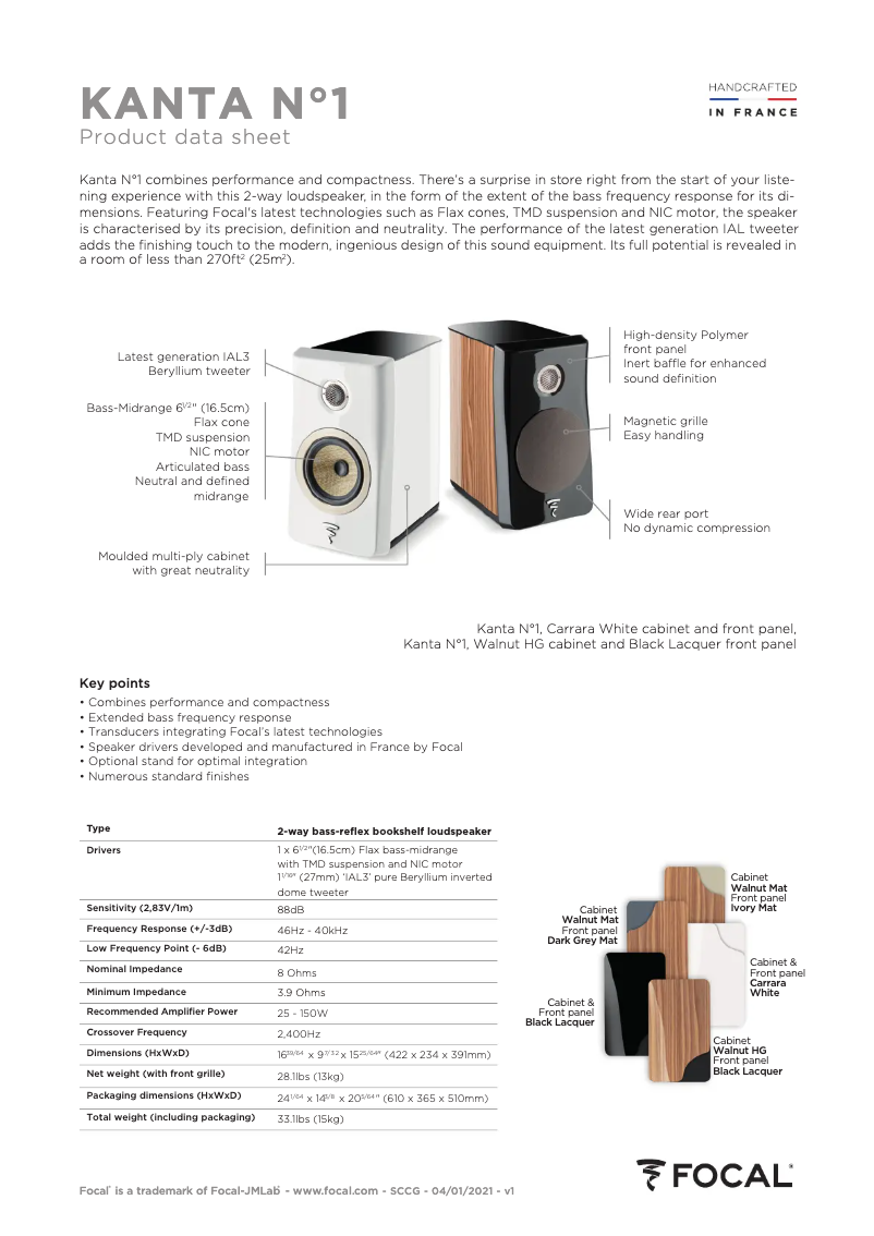 Image de la première page du manuel de l'appareil Kanta 1