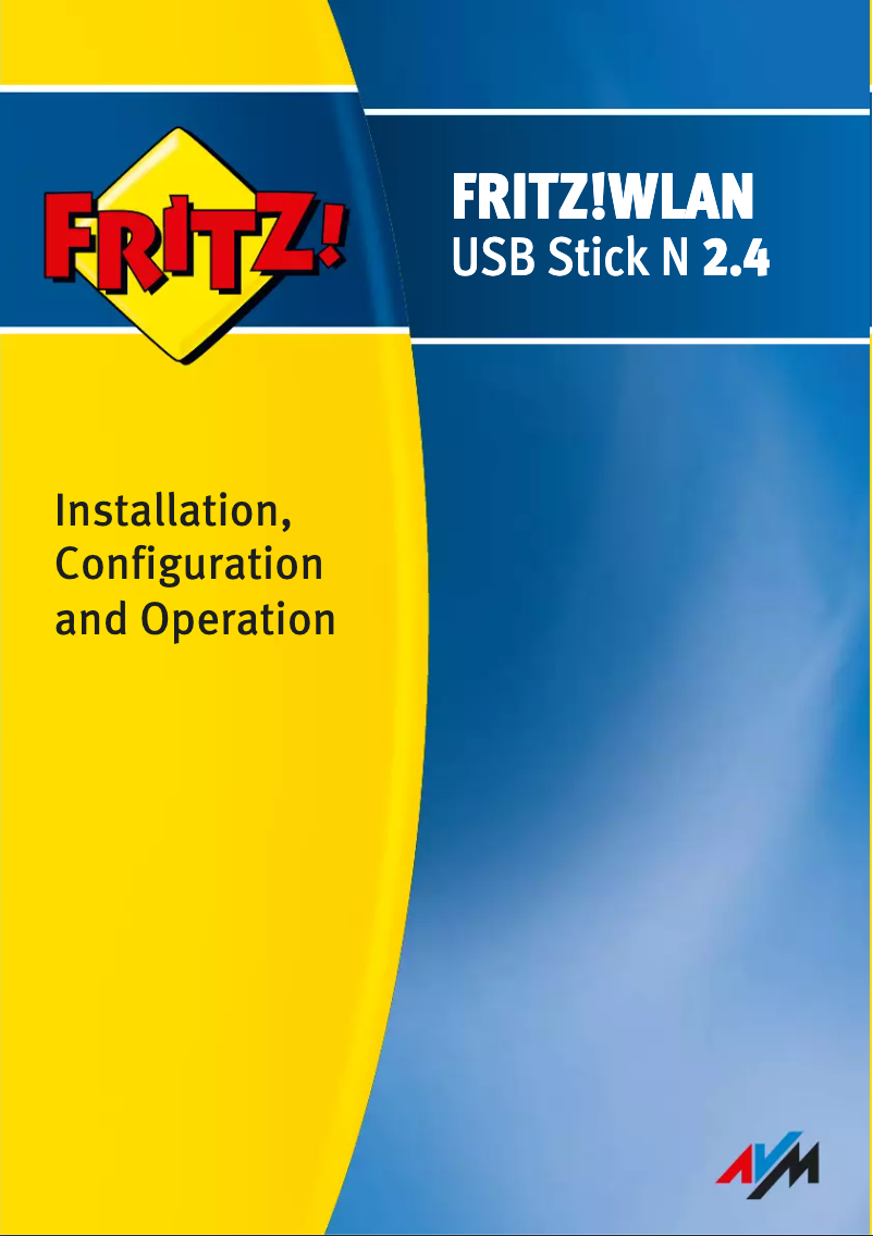 Image de la première page du manuel de l'appareil Fritz! USB-Adapter N