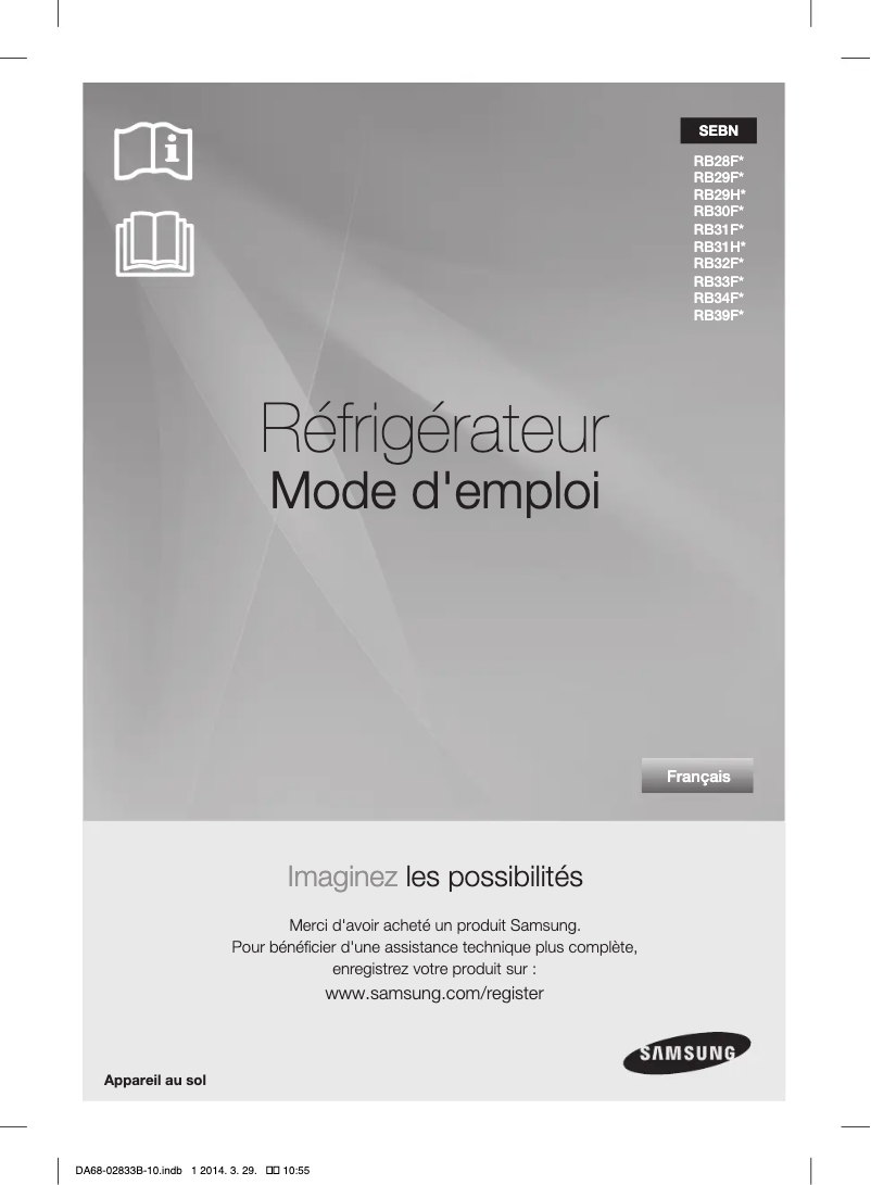 Page n°1 - Manuel utilisateur Samsung RB30J3215SA