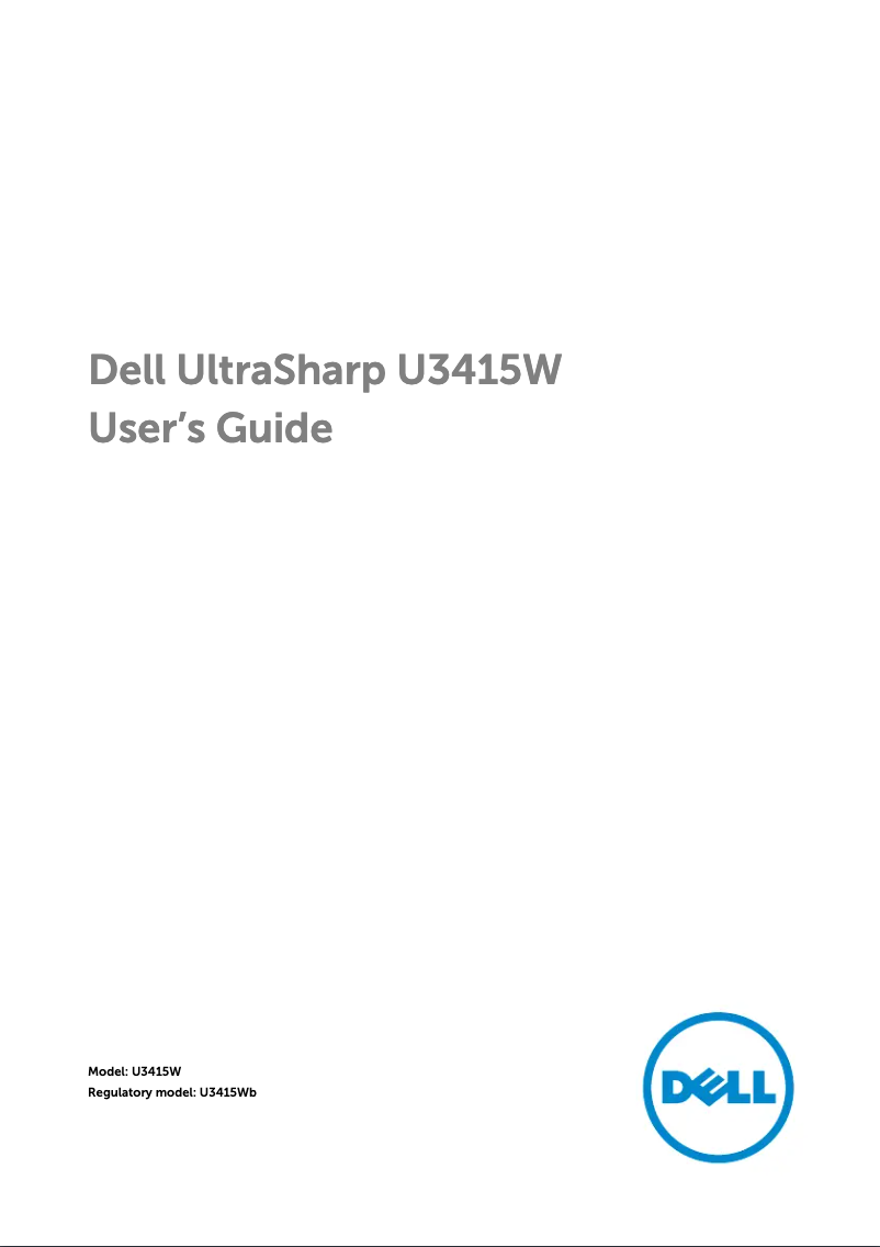 Page n°1 - Manuel utilisateur Dell UltraSharp U3415W