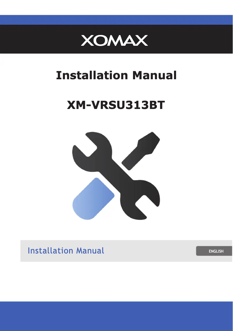 Page 1 de la notice Manuel utilisateur Xomax XM-VRSU313BT