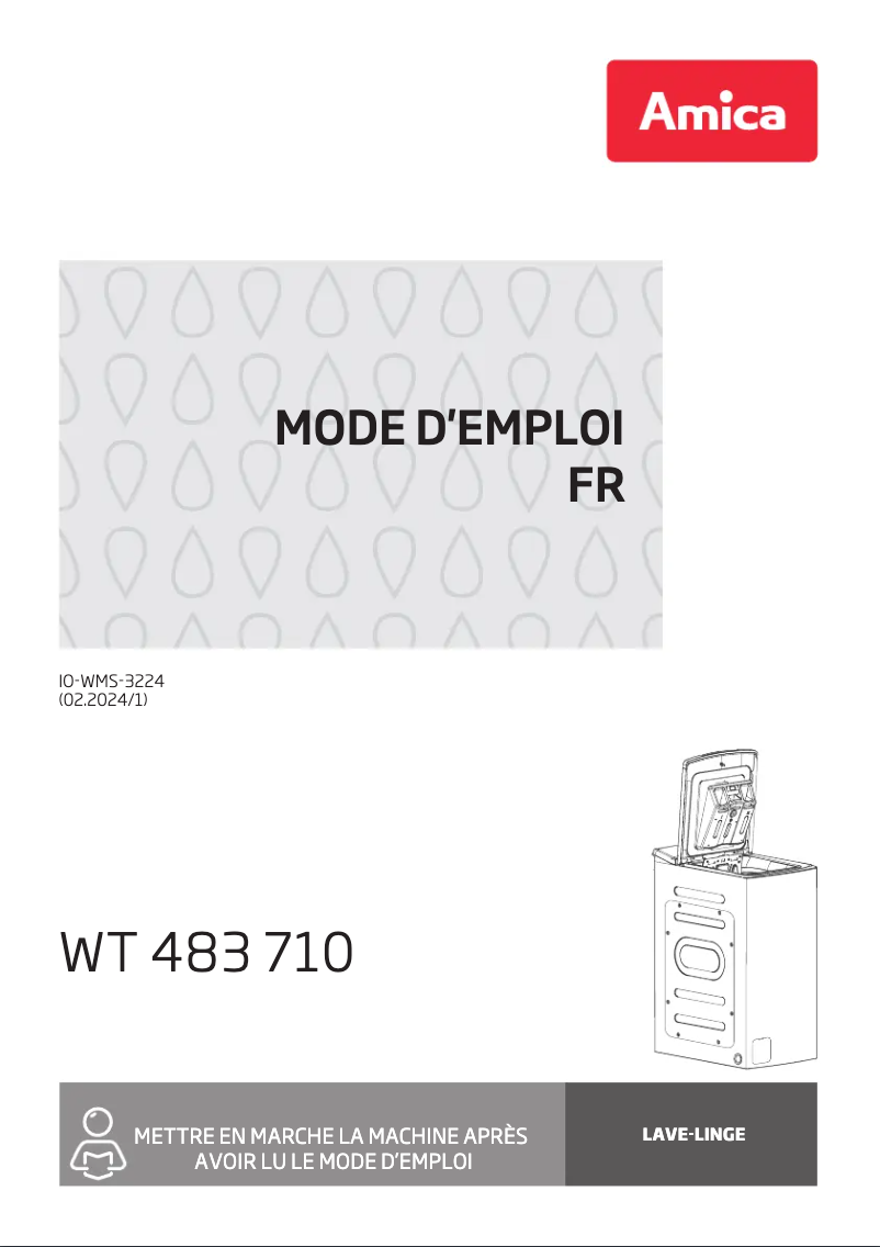 Image de la première page du manuel de l'appareil WT 483 710