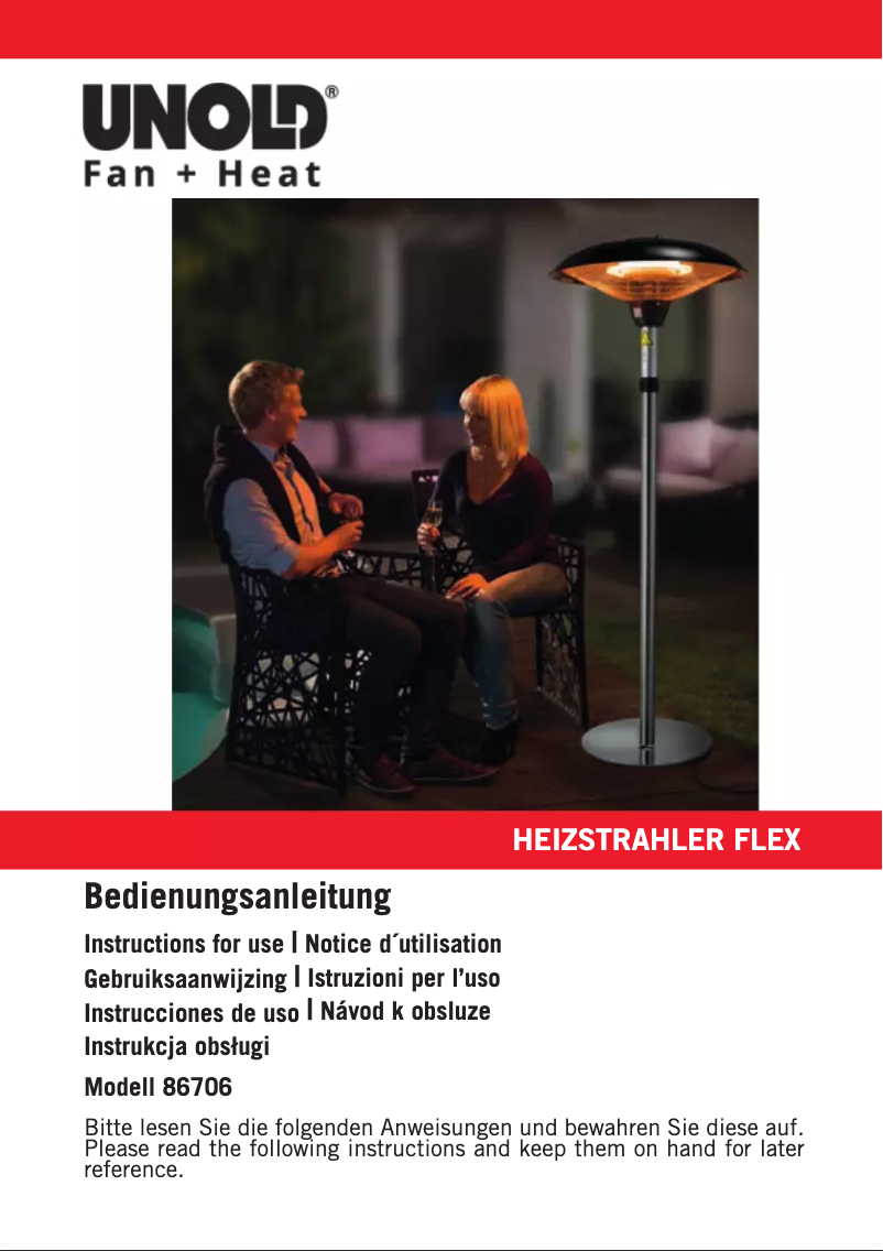 Image de la première page du manuel de l'appareil 86706