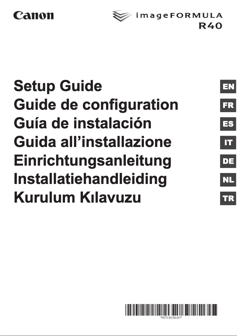 Page 1 de la notice Manuel utilisateur Canon ImageFORMULA R40