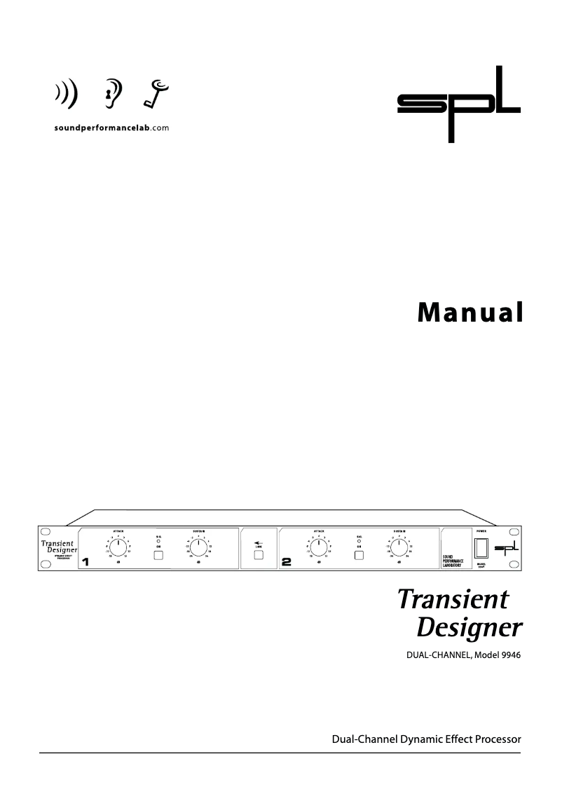 Page n°1 - Manuel utilisateur SPL Transient Designer 9946