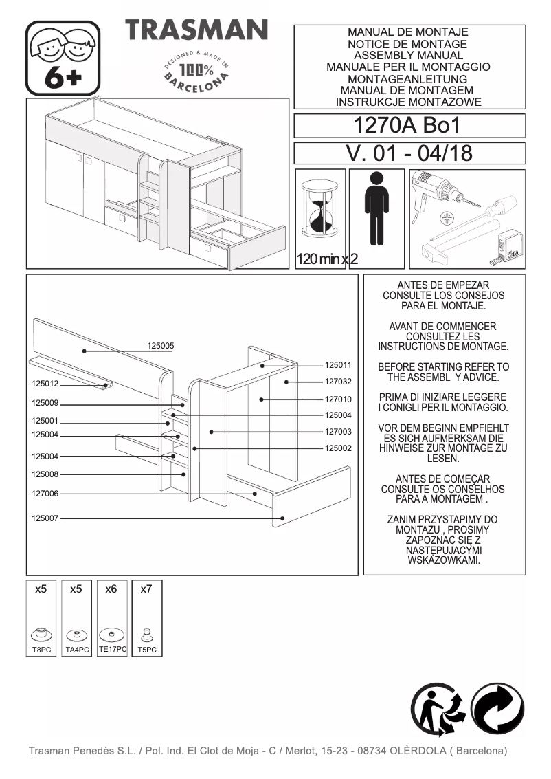 Image de la première page du manuel de l'appareil Barca